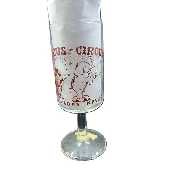 Vintage Las Vegas Casino Circus Circus Wine Glass 1970s - Picture 1 of 5